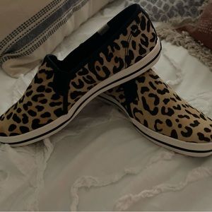 Keds Kate spade cheetah slip ons